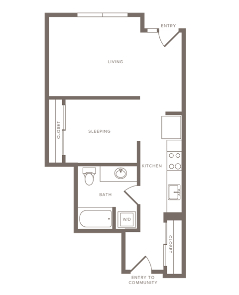 1 bedroom 1 bathroom at Wilcox, Seattle, Washington